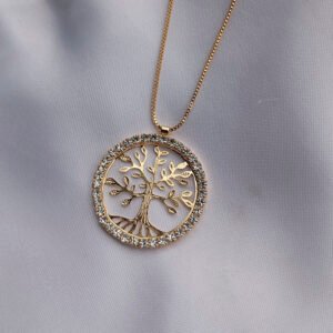 Colar Árvore da Vida com Zircônia